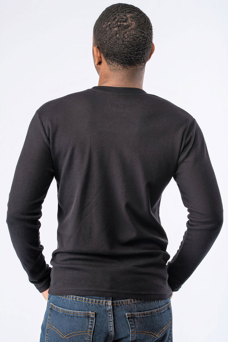 Waffle Slim Fit Thermal Crew Neck