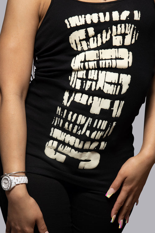 "Women's tank top with a regular fit, ultra-soft ribbed cotton, scoop neck, and sleeveless design—versatile for layering or wearing solo."