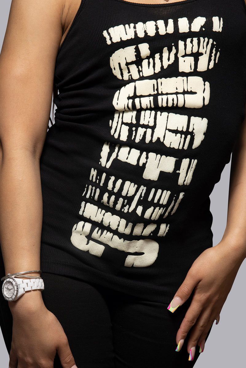 "Women's tank top with a regular fit, ultra-soft ribbed cotton, scoop neck, and sleeveless design—versatile for layering or wearing solo."