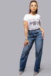 "Relaxed-fit boyfriend jeans with a casual, laid-back style."